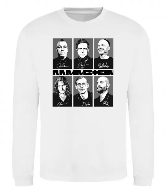 Свитшот Rammstein autographs Белый фото