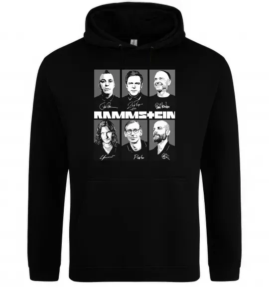 Жіноча толстовка (худі) Rammstein autographs Чорний фото