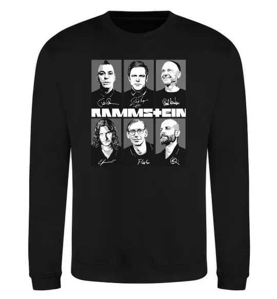 Світшот Rammstein autographs Чорний фото