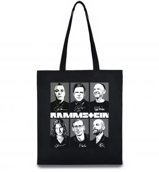 Еко-сумка Rammstein autographs Чорний фото