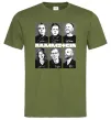 Чоловіча футболка Rammstein autographs Оливковий фото