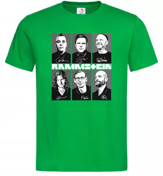 Чоловіча футболка Rammstein autographs Зелений фото