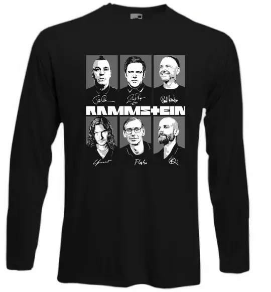Лонгслив Rammstein autographs Черный фото