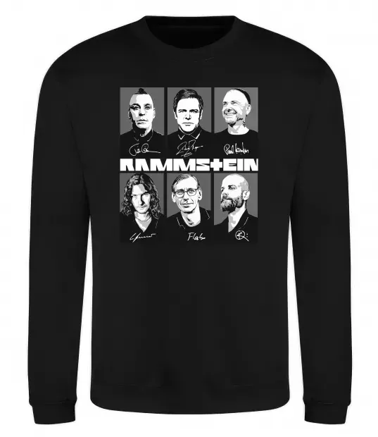 Свитшот Rammstein autographs Черный фото