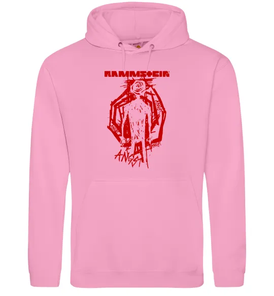 Женская толстовка (худи) Rammstein Angst Розовый фото