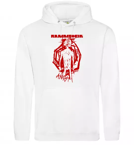 Жіноча толстовка (худі) Rammstein Angst Білий фото