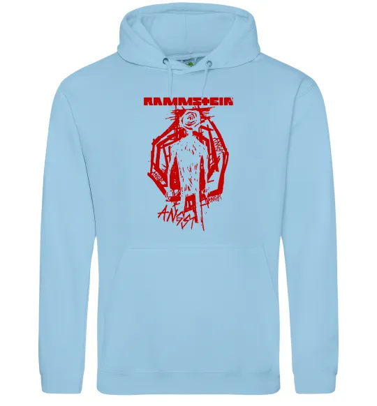 Женская толстовка (худи) Rammstein Angst Голубой фото