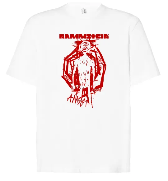 Футболка Оверсайз Rammstein Angst Белый фото