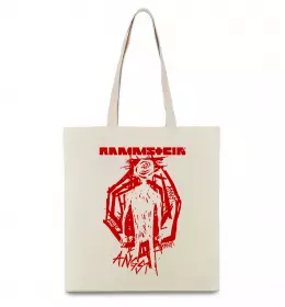 Еко-сумка Rammstein Angst Бежевий фото