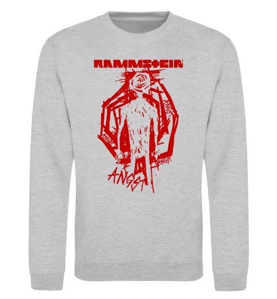 Світшот Rammstein Angst Сірий меланж фото