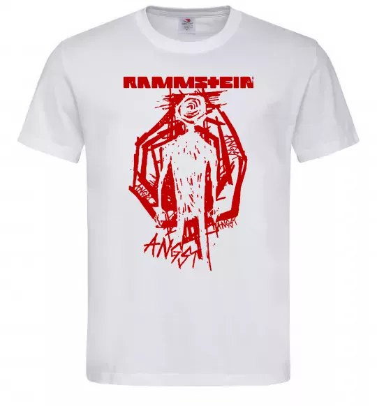 Чоловіча футболка Rammstein Angst Білий фото