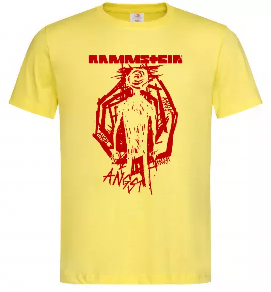 Чоловіча футболка Rammstein Angst Лимонний фото