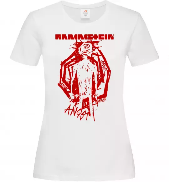 Женская футболка Rammstein Angst Белый фото