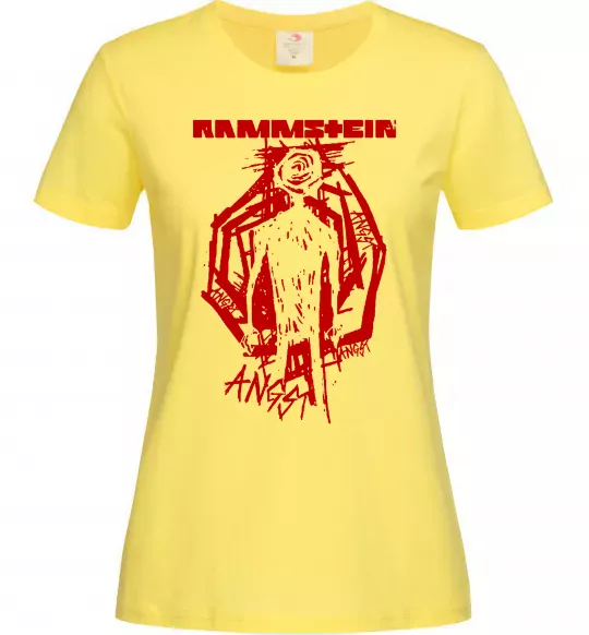 Женская футболка Rammstein Angst Лимонный фото