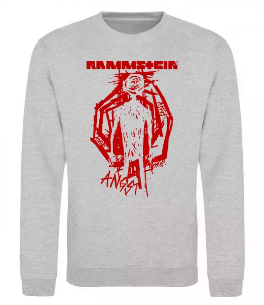 Свитшот Rammstein Angst Серый меланж фото