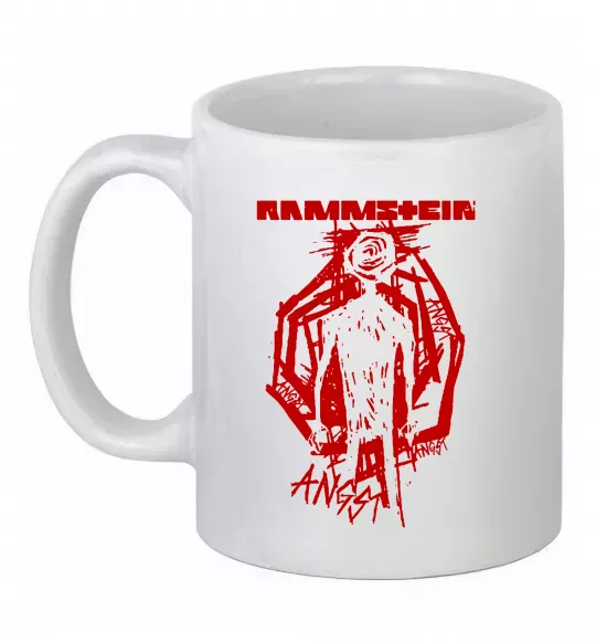 Чашка керамічна Rammstein Angst Білий фото