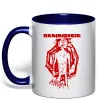 Чашка з кольоровою ручкою Rammstein Angst Глибокий темно-синій фото