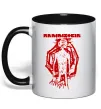 Чашка з кольоровою ручкою Rammstein Angst Чорний фото