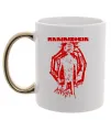 Чашка з кольоровою ручкою Rammstein Angst Золото фото
