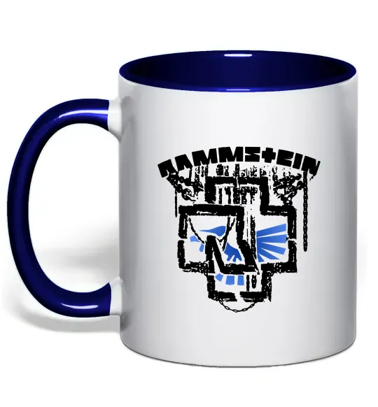 Чашка з кольоровою ручкою Ramms+ein Глибокий темно-синій фото