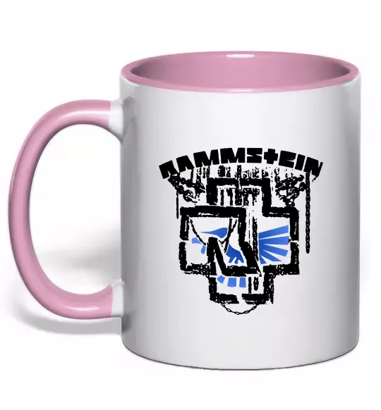 Чашка з кольоровою ручкою Ramms+ein Ніжно рожевий фото