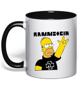 Чашка с цветной ручкой Rammstein Homer Simpson Чашка с цветной ручкой Rammstein Homer Simpson