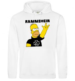 Женская толстовка (худи) Rammstein Homer Simpson