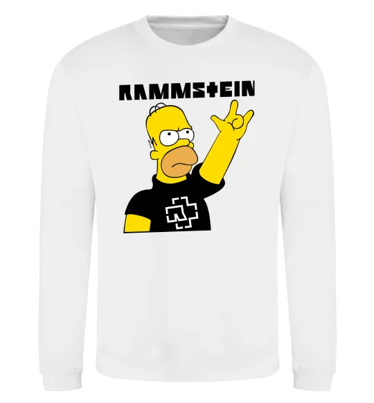 Світшот Rammstein Homer Simpson Білий фото