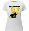 Жіноча преміум футболка Rammstein Homer Simpson Білий фото