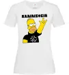 Жіноча футболка Rammstein Homer Simpson Білий фото