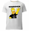 Чоловіча преміум футболка Rammstein Homer Simpson Білий фото