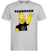 Чоловіча футболка Rammstein Homer Simpson Сірий фото