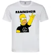 Чоловіча футболка Rammstein Homer Simpson Білий фото