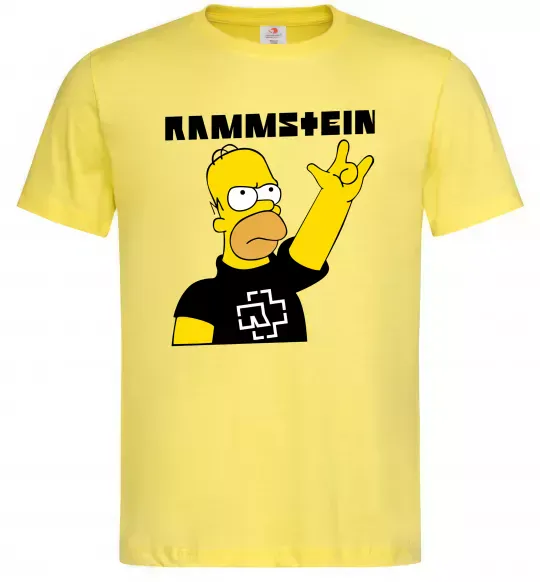 Чоловіча футболка Rammstein Homer Simpson Лимонний фото