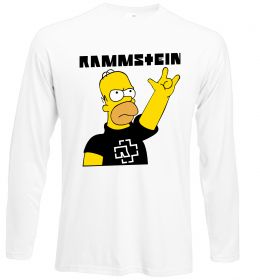 Лонгслів Rammstein Homer Simpson Білий фото