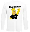 Лонгслів Rammstein Homer Simpson Білий фото