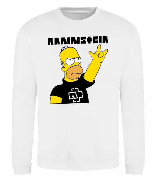 Світшот Rammstein Homer Simpson Білий фото