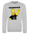 Світшот Rammstein Homer Simpson Сірий меланж фото