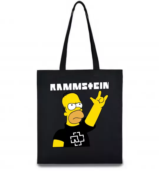 Эко-сумка Rammstein Homer Simpson Черный фото