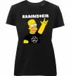 Жіноча преміум футболка Rammstein Homer Simpson Чорний фото