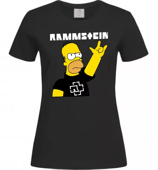 Жіноча футболка Rammstein Homer Simpson Чорний фото
