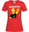 Жіноча футболка Rammstein Homer Simpson Червоний фото