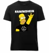 Чоловіча преміум футболка Rammstein Homer Simpson Чорний фото