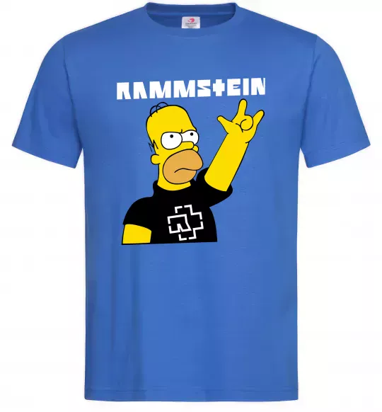 Чоловіча футболка Rammstein Homer Simpson Яскраво-синій фото