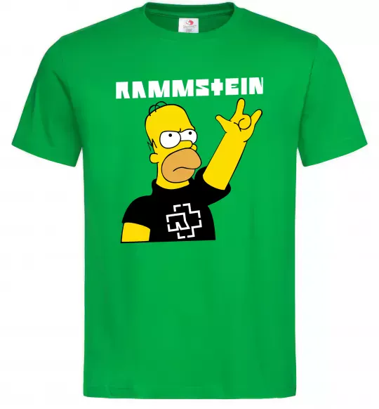 Чоловіча футболка Rammstein Homer Simpson Зелений фото