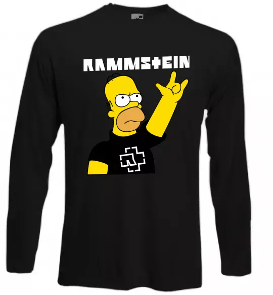 Лонгслів Rammstein Homer Simpson Чорний фото