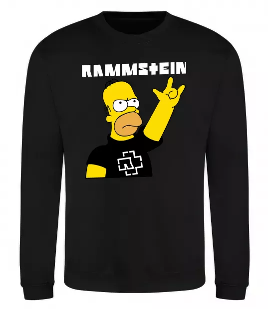 Світшот Rammstein Homer Simpson Чорний фото