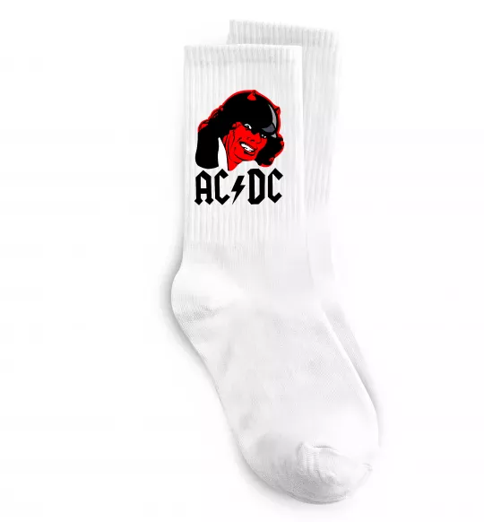 Носки Ангус Янг Белый фото