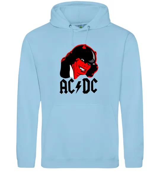 Мужская толстовка (худи) Ангус Янг Голубой фото