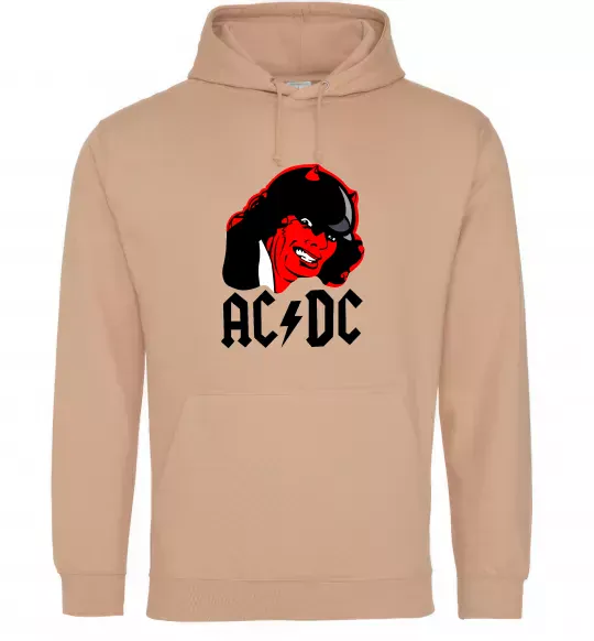 Женская толстовка (худи) Ангус Янг Песочный фото